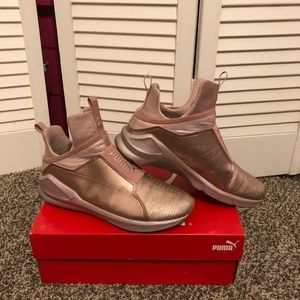 Women’s Rose Gold High Top Pumas | Kylie Edition